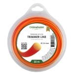 Orange trimmersnor 2,4 mm rulle med trimmersnor 35 meter rund trimmersnor