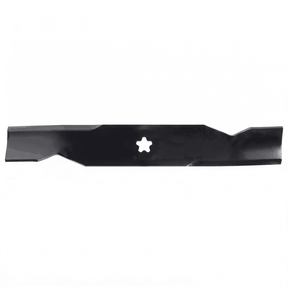 Kniv til Husqvarna, mfl. 48″, L: 420mm. 1 Kniv til Husqvarna havetraktor 36 tommer 470mm med 5-stjernet hul