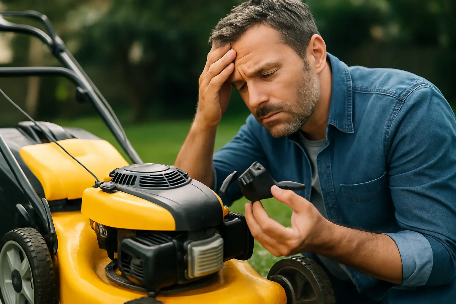 Fejl på tændspole i plæneklipper: symptomer
