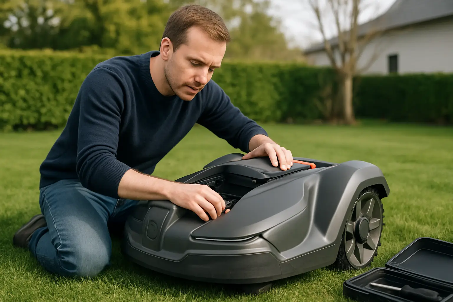 Forårstjek af robotplæneklipper på 30 min
