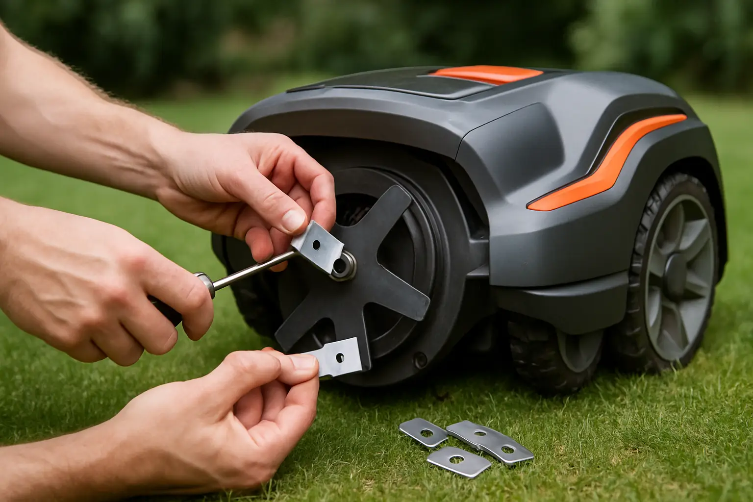 Robotplæneklipper knive skift - sådan gør du