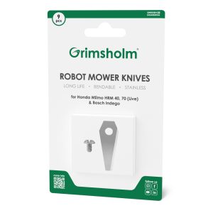 9 stk. knive til robotplæneklipper fra Grimsholm til Bosch og Honda modeller.