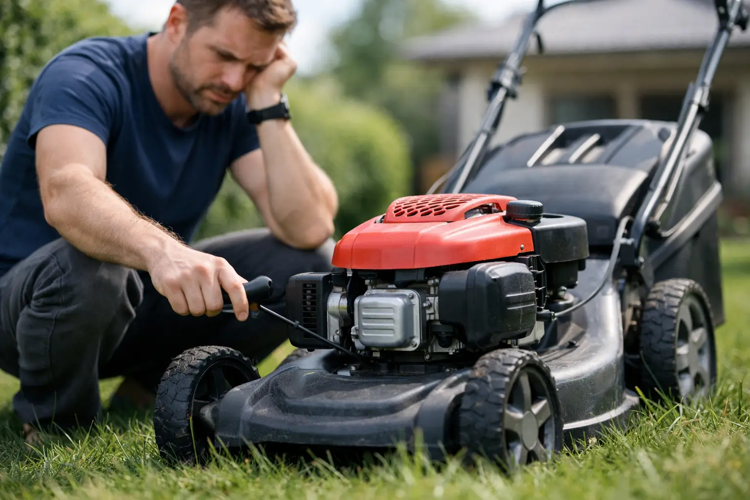 Hvorfor starter plæneklipper ikke?