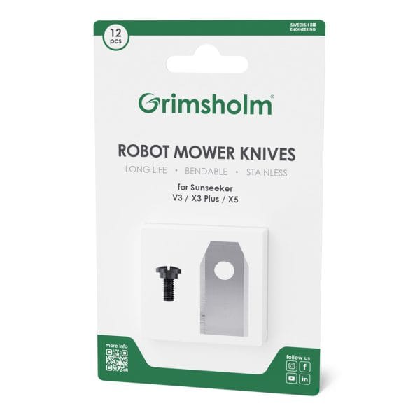 1191 12 stk. knive til Sunseeker V3 X3 Plus og X5 knive i rustfrit stål