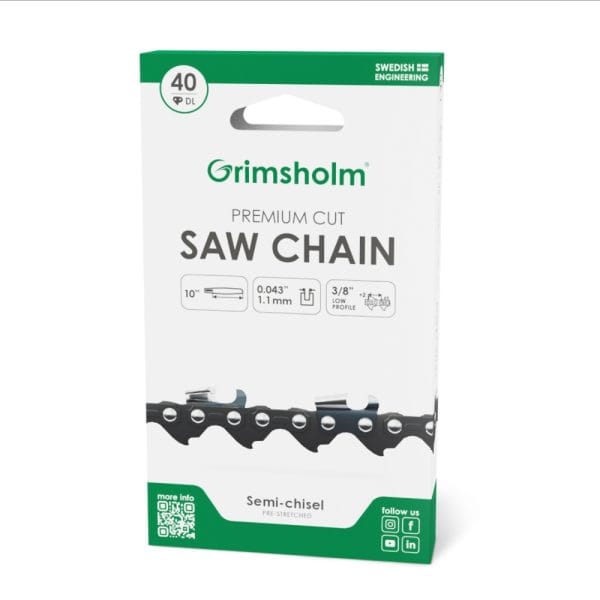 Grimsholm motorsavskæde 40 led 3/8 Premium Cut til motorsav