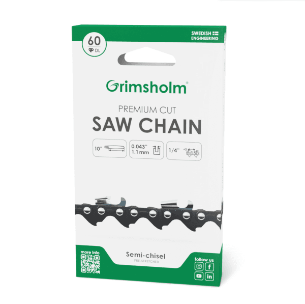 Grimsholm motorsavskæde Premium Cut 60 led 1/4 1.1mm