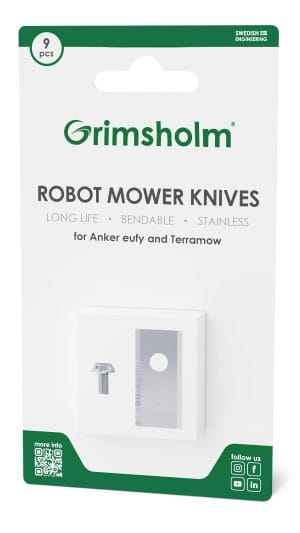 Knive til Anker Eufy og Terramow robotplæneklipper 9 stk med skruer.